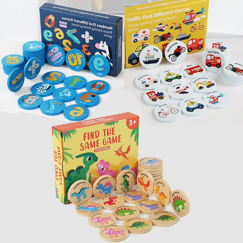 Board Game Of Life - Pädagogisches Holz-Memory-Spiel für Kinder: Dinosaurier- und